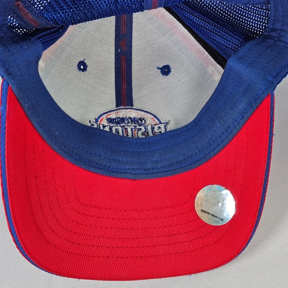 Adidas Detroit Pistons Kids Youth NBA Trucker Hat Blue Red Mesh‎ Cap